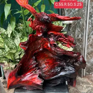 ai-bang-san-G5714-1 Tượng Đại Bàng Săn Mồi Gỗ Trắc Ta Đỏ Đen Hàng Kỹ Nét Liền Khối G5714