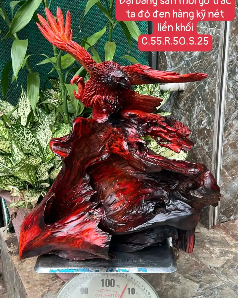 ai-bang-san-G5714-1 Tượng Đại Bàng Săn Mồi Gỗ Trắc Ta Đỏ Đen Hàng Kỹ Nét Liền Khối G5714