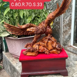 ai-bang-san-G6081-1 Tượng Đại Bàng Săn Mồi Gỗ Sưa Đỏ Tía Hàng Kỹ Nét Liền Khối G6081