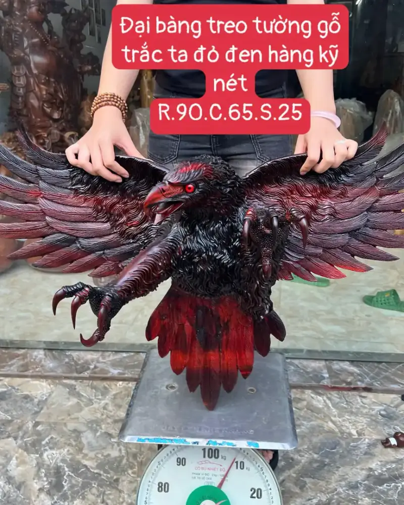 ai-bang-treo-G5717-1 Tượng Đại Bàng Treo Tường Gỗ Trắc Ta Đỏ Đen Hàng Kỹ Nét G5717