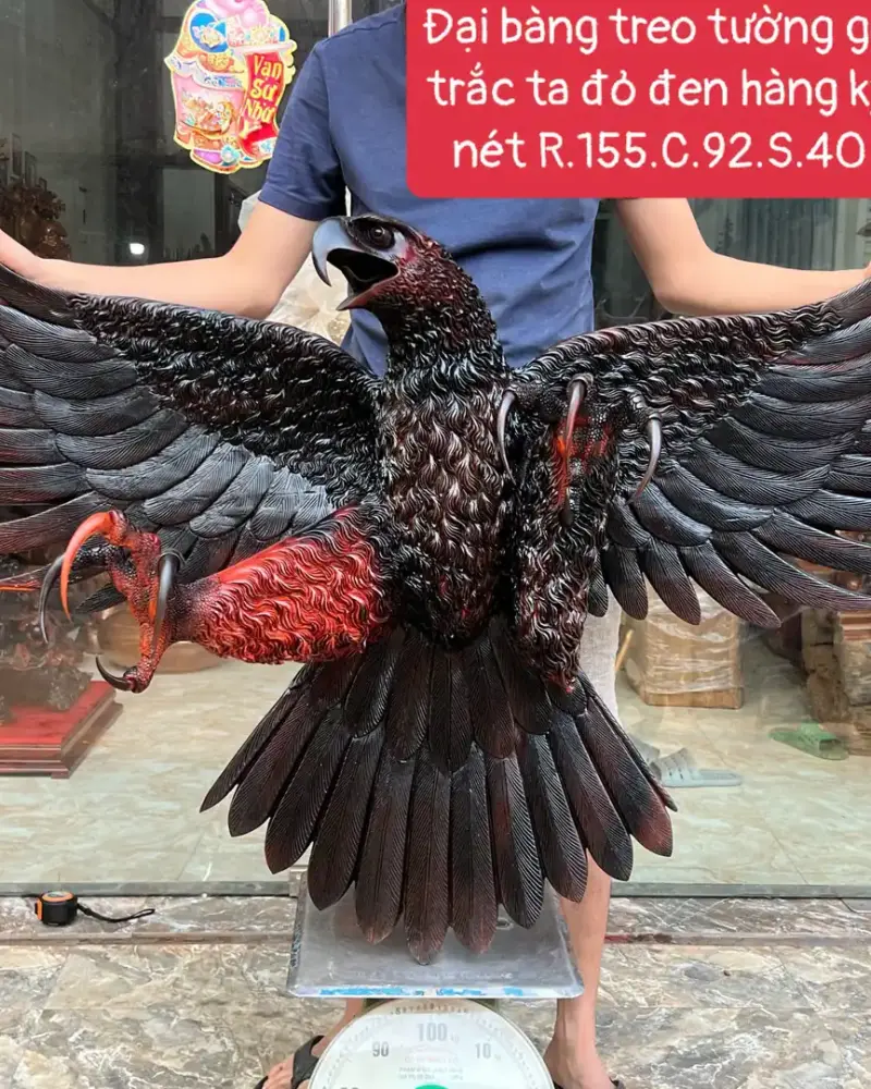 ai-bang-treo-G5718-1 Tượng Đại Bàng Treo Tường Gỗ Trắc Ta Đỏ Đen Hàng Kỹ Nét G5718
