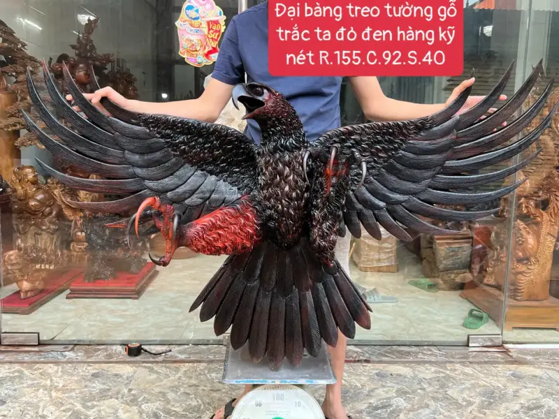 ai-bang-treo-G5718-1 Tượng Đại Bàng Treo Tường Gỗ Trắc Ta Đỏ Đen Hàng Kỹ Nét G5718