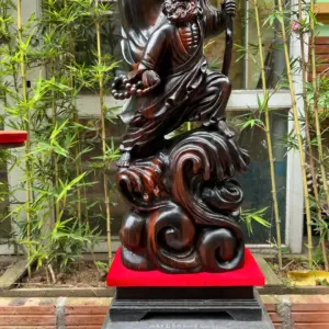 at-ma-bay-G5365-2 Tượng Đạt Ma Bay Gỗ Mun Hoa Liền Khối G5365