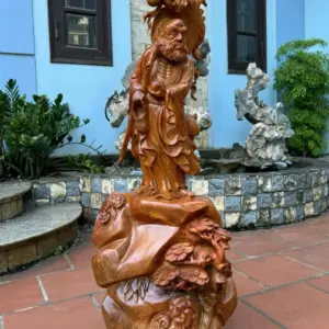 at-ma-giao-hoa-go-huong-ta-G5366-2 Tượng Đạt Ma Giáo Hoá Gỗ Hương Ta Liền Khối G5366