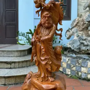 at-ma-giao-hoa-go-huong-ta-G5366-3 Tượng Đạt Ma Giáo Hoá Gỗ Hương Ta Liền Khối G5366
