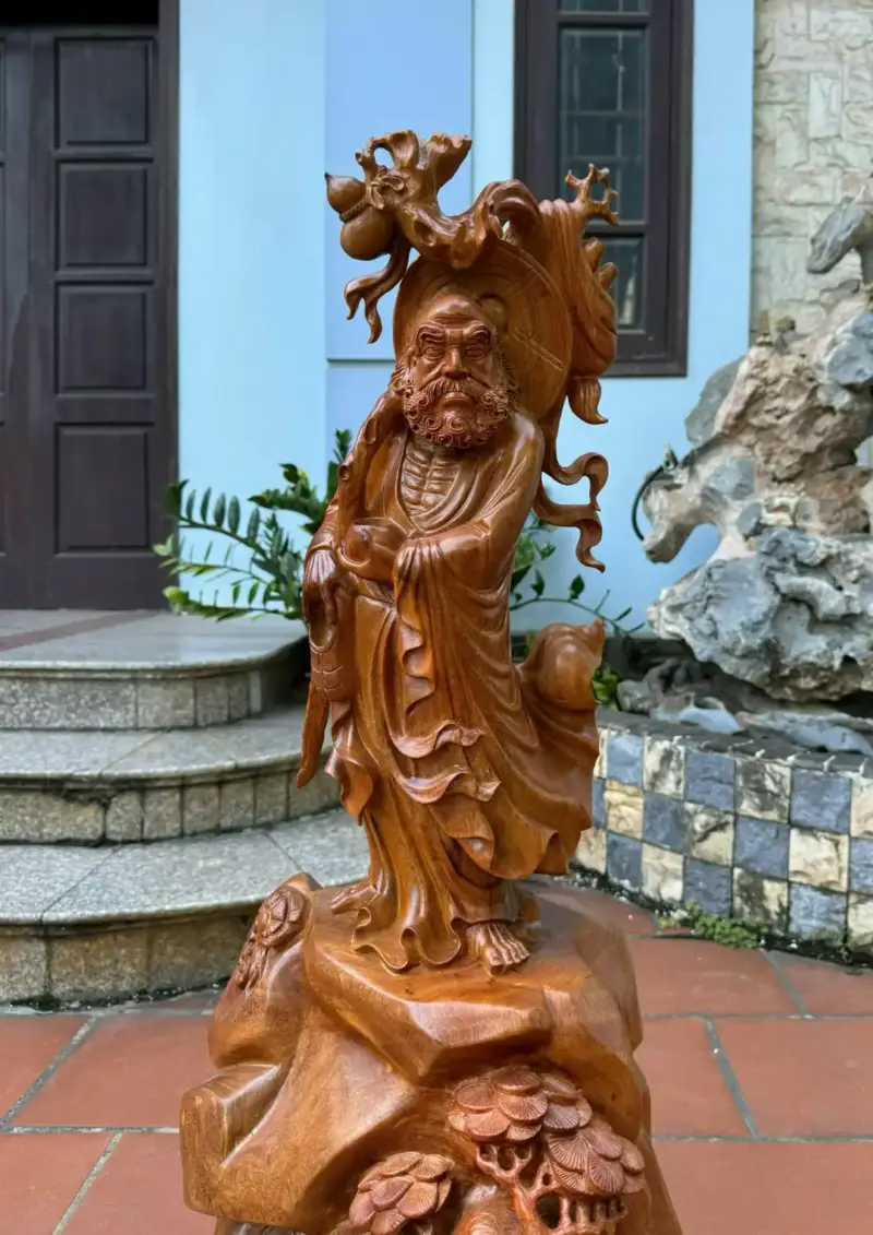 at-ma-giao-hoa-go-huong-ta-G5366-3 Tượng Đạt Ma Giáo Hoá Gỗ Hương Ta Liền Khối G5366