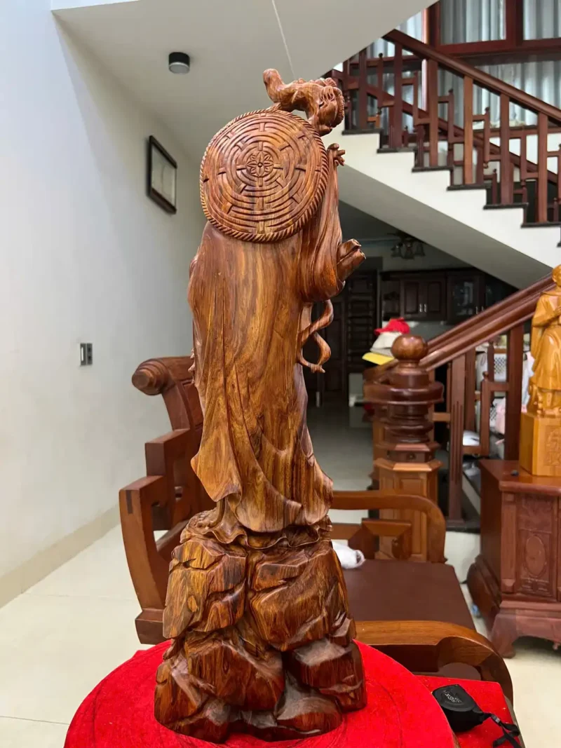 at-ma-go-G6274-7 Tượng Đạt Ma Gỗ Sưa Bắc Liền Khối Hàng Làm Kỹ Sắc Nét G6274