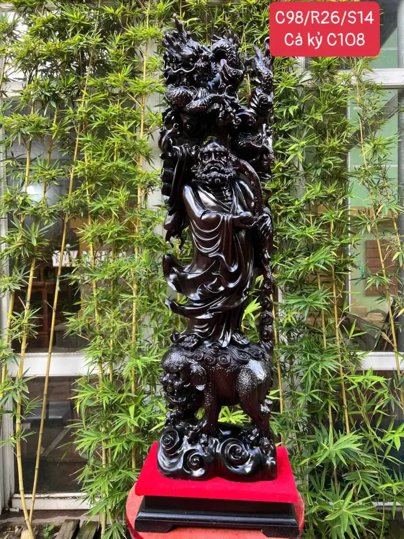 at-ma-hang-G5367-1 Tượng Đạt Ma Hàng Long Phục Lân Hàng Kỹ Gỗ Mun Hoa Liền Khối G5367