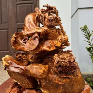 at-ma-hang-long-phuc-nghe-go-nu-ngoc-G5368-5 Tượng Đạt Ma Hàng Long Phục Nghê Gỗ Nu Ngọc Am Hàng Kỹ Đẹp NNQG Chế Tác Liền Khối G5368
