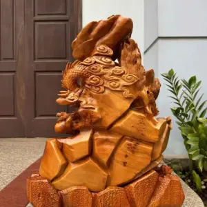 at-ma-hang-long-phuc-nghe-go-nu-ngoc-G5368-6 Tượng Đạt Ma Hàng Long Phục Nghê Gỗ Nu Ngọc Am Hàng Kỹ Đẹp NNQG Chế Tác Liền Khối G5368
