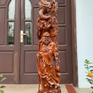 at-ma-hang-long-phuc-nghe-go-sua-bac-G5369-4 Tượng Đạt Ma Hàng Long Phục Nghê Gỗ Sưa Bắc Đỏ Hàng Kỹ Vip Nghệ Nhân Chế Tác G5369