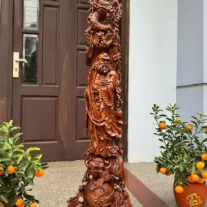 at-ma-hang-long-phuc-nghe-go-sua-bac-G5369-6 Tượng Đạt Ma Hàng Long Phục Nghê Gỗ Sưa Bắc Đỏ Hàng Kỹ Vip Nghệ Nhân Chế Tác G5369