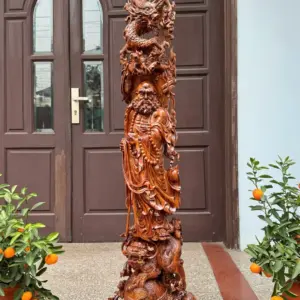 at-ma-hang-long-phuc-nghe-go-sua-bac-G5382-4 Tượng Đạt Ma Hàng Long Phục Nghê Gỗ Sưa Bắc Đỏ Hàng Kỹ Vip Nghệ Nhân Chế Tác G5382