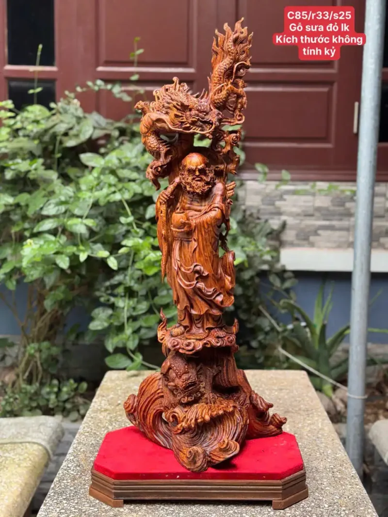 at-ma-hang-long-phuc-nghe-go-sua-bac-G5897-1 Tượng Đạt Ma Hàng Long Phục Nghê Gỗ Sưa Bắc Đỏ Liền Khối Hàng Kỹ Nét G5897