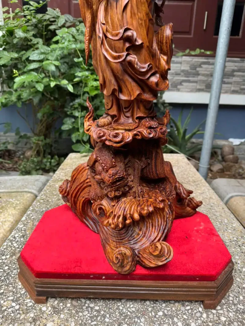 at-ma-hang-long-phuc-nghe-go-sua-bac-G5897-2 Tượng Đạt Ma Hàng Long Phục Nghê Gỗ Sưa Bắc Đỏ Liền Khối Hàng Kỹ Nét G5897