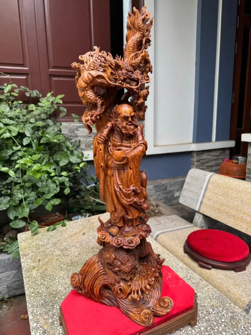 at-ma-hang-long-phuc-nghe-go-sua-bac-G5897-3 Tượng Đạt Ma Hàng Long Phục Nghê Gỗ Sưa Bắc Đỏ Liền Khối Hàng Kỹ Nét G5897