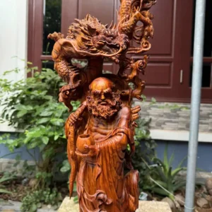 at-ma-hang-long-phuc-nghe-go-sua-bac-G5897-4 Tượng Đạt Ma Hàng Long Phục Nghê Gỗ Sưa Bắc Đỏ Liền Khối Hàng Kỹ Nét G5897