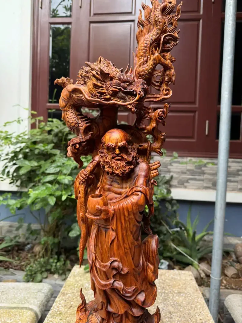 at-ma-hang-long-phuc-nghe-go-sua-bac-G5897-4 Tượng Đạt Ma Hàng Long Phục Nghê Gỗ Sưa Bắc Đỏ Liền Khối Hàng Kỹ Nét G5897