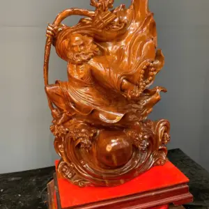 at-ma-mua-vo-go-ngoc-am-G5545-3 Tượng Đạt Ma Múa Võ Gỗ Ngọc Am Liền Khối G5545