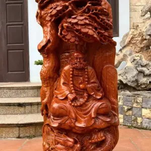 at-ma-ngoi-thien-rong-go-huong-a-G5373-1 Tượng Đạt Ma Ngồi Thiền Rồng Gỗ Hương Đá Liền Khối G5373