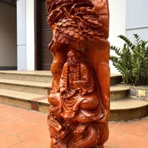 at-ma-ngoi-thien-rong-go-huong-a-G5373-4 Tượng Đạt Ma Ngồi Thiền Rồng Gỗ Hương Đá Liền Khối G5373