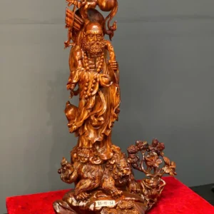 at-ma-phuc-G6436-3 Tượng Đạt Ma Phục Nghê Gỗ Sưa Đỏ Liền Khối G6436