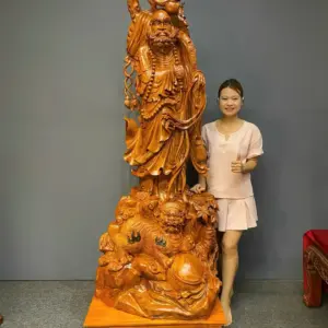 at-ma-phuc-nghe-go-huong-ta-G5454-1 Tượng Đạt Ma Phục Nghê Gỗ Hương Ta Liền Khối G5454