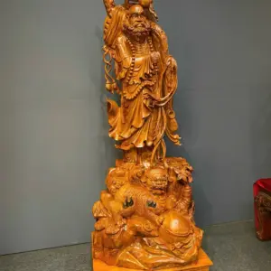 at-ma-phuc-nghe-go-huong-ta-G5454-4 Tượng Đạt Ma Phục Nghê Gỗ Hương Ta Liền Khối G5454