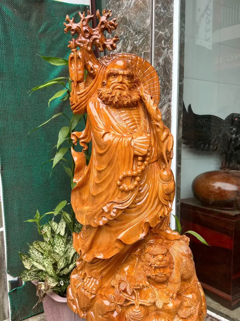 at-ma-su-G5898-3 Tượng Đạt Ma Sư Tổ Gỗ Ngọc Am Thơm Nức Hàng Kỹ Nét Liền Khối G5898