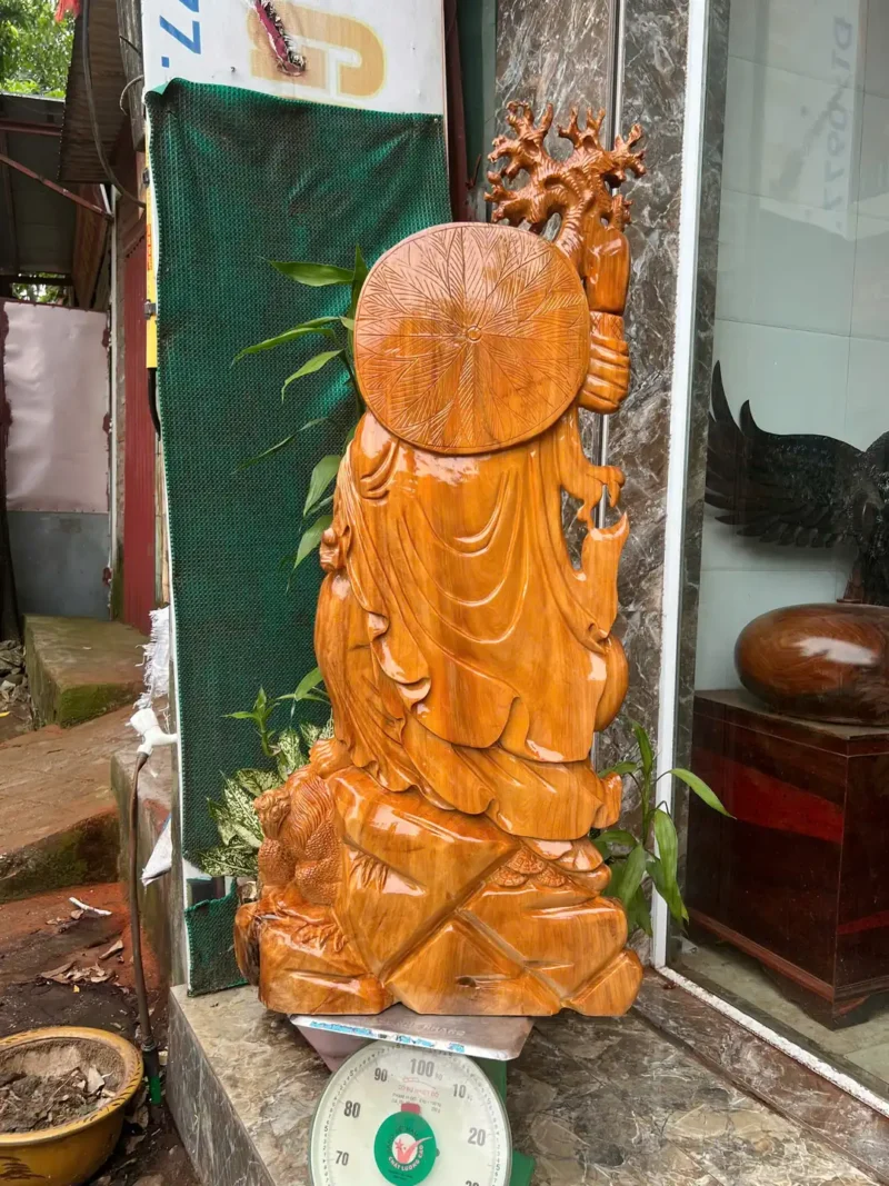 at-ma-su-G5898-5 Tượng Đạt Ma Sư Tổ Gỗ Ngọc Am Thơm Nức Hàng Kỹ Nét Liền Khối G5898
