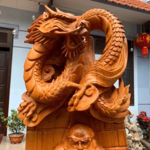 at-ma-su-G6045-2 Tượng Đạt Ma Sư Tổ Ngồi Thiền Rồng Hương Đá To Nặng Đặc Liền Khối G6045