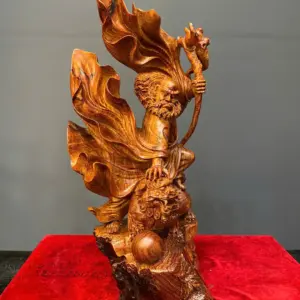 at-ma-thuan-nghe-go-cam-cao-G5572-1 Tượng Đạt Ma Thuần Nghê Gỗ Cẩm Liền Khối G5572