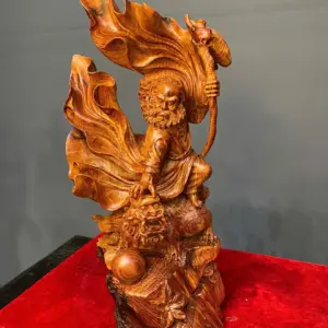 at-ma-thuan-nghe-go-cam-cao-G5572-3 Tượng Đạt Ma Thuần Nghê Gỗ Cẩm Liền Khối G5572
