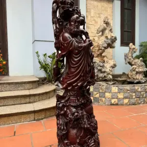 at-ma-thuan-nghe-go-tu-an-G5374-3 Tượng Đạt Ma Thuần Nghê Gỗ Tử Đàn Hàng Đẹp Nghệ Nhân Chế Tác Liền Khối G5374