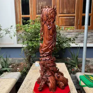 at-ma-ung-rong-go-sua-bac-G5391-7 Tượng Đạt Ma Đứng Rồng Gỗ Sưa Bắc Đỏ Liền Khối Hàng Kỹ Nét G5391