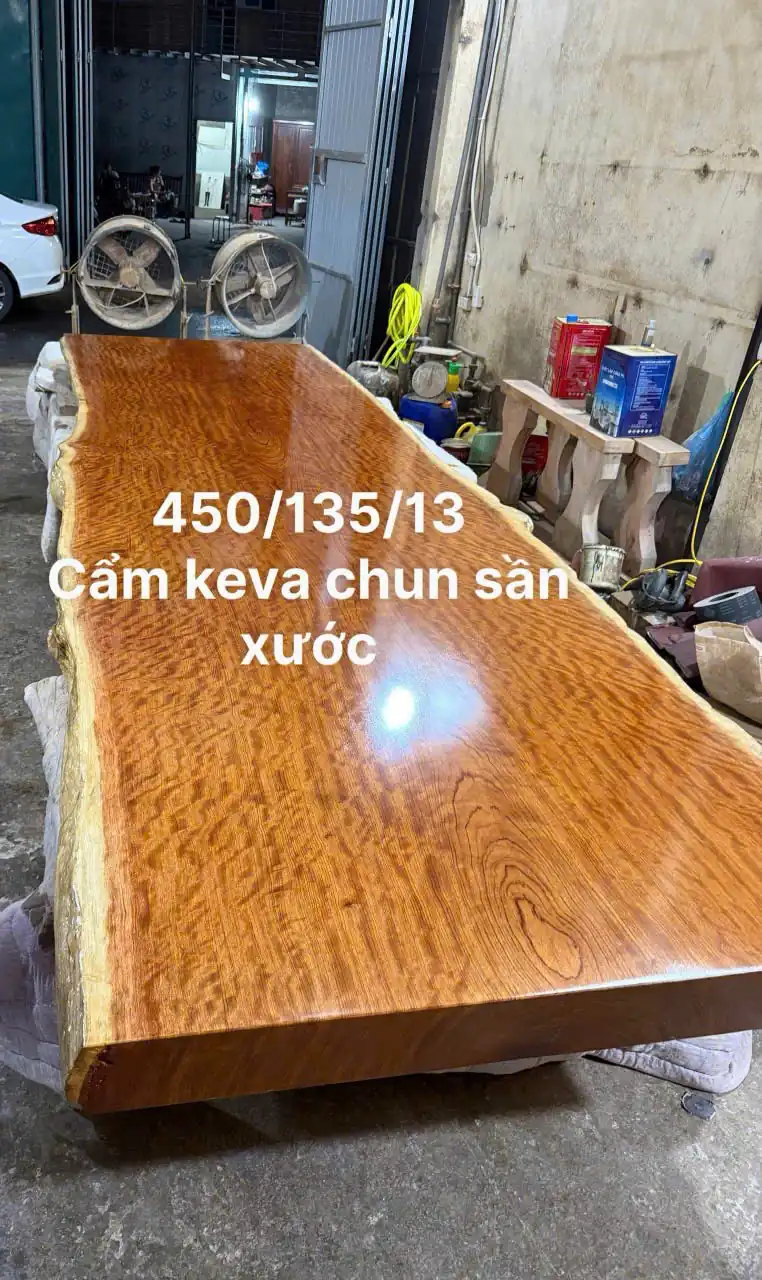 Bàn Nguyên Tấm Gỗ Cẩm Keva Chun Sần G5490
