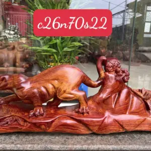 bao-go-cam-G5622-1 Tượng Báo Gỗ Cẩm Liền Khối G5622