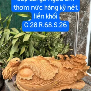 bap-cai-go-G6259-1 Tượng Bắp Cải Gỗ Ngọc Am Thơm Nức Hàng Kỹ Nét Liền Khối G6259