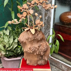 binh-hoa-lan-G6387-1 Bình Hoa Lan Gỗ Nu Ngọc Am Nu Kín Hàng Kỹ Nét G6387