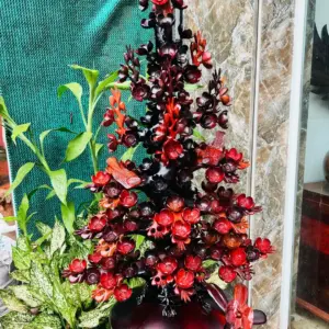 binh-hoa-mai-G5636-4 Bình Hoa Mai Gỗ Trắc Ta Đỏ Đen Hàng Kỹ Nét G5636