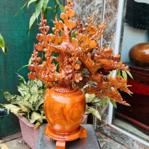 binh-hoa-mai-G5900-4 Bình Hoa Mai Gỗ Hương Hàng Kỹ Nét G5900