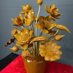 binh-hoa-sen-go-ngoc-am-G5466-3 Bình Hoa Sen Gỗ Ngọc Am Liền Khối G5466