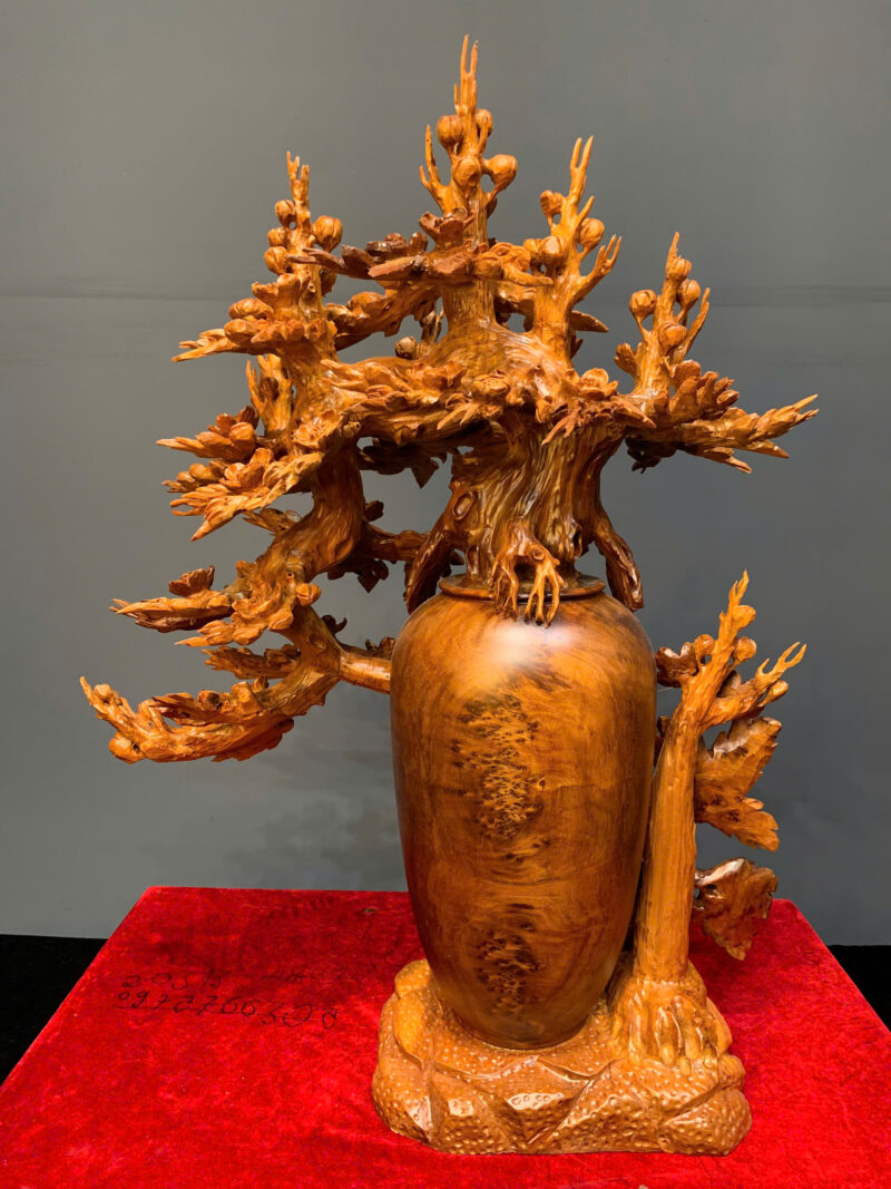 binh-mai-ao-truong-tho-go-nu-ngoc-G6177-5 Bình Mai Đào Trường Thọ Gỗ Nu Ngọc Am Liền Khối G6177