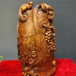 binh-nho-soc-go-nu-ngoc-G5743-1 Bình Nho Sóc Gỗ Nu Ngọc Am Liền Khối G5743