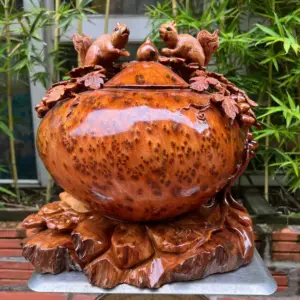 binh-nho-soc-phu-quy-go-nu-ngoc-G5597-4 Bình Nho Sóc Phú Quý Gỗ Nu Ngọc Am Thơm Hàng Kỹ Dầy Nu Liền Khối G5597