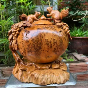 binh-phu-quy-G5926-5 Bình Phú Quý Nho Sóc Gỗ Nu Ngọc Am Thơm Liền Khối G5926
