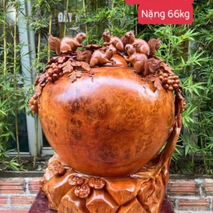 binh-phu-quy-G6321-1 Bình Phú Quý Nho Sóc Gỗ Nu Hương Siêu To Nặng Liền Khối G6321