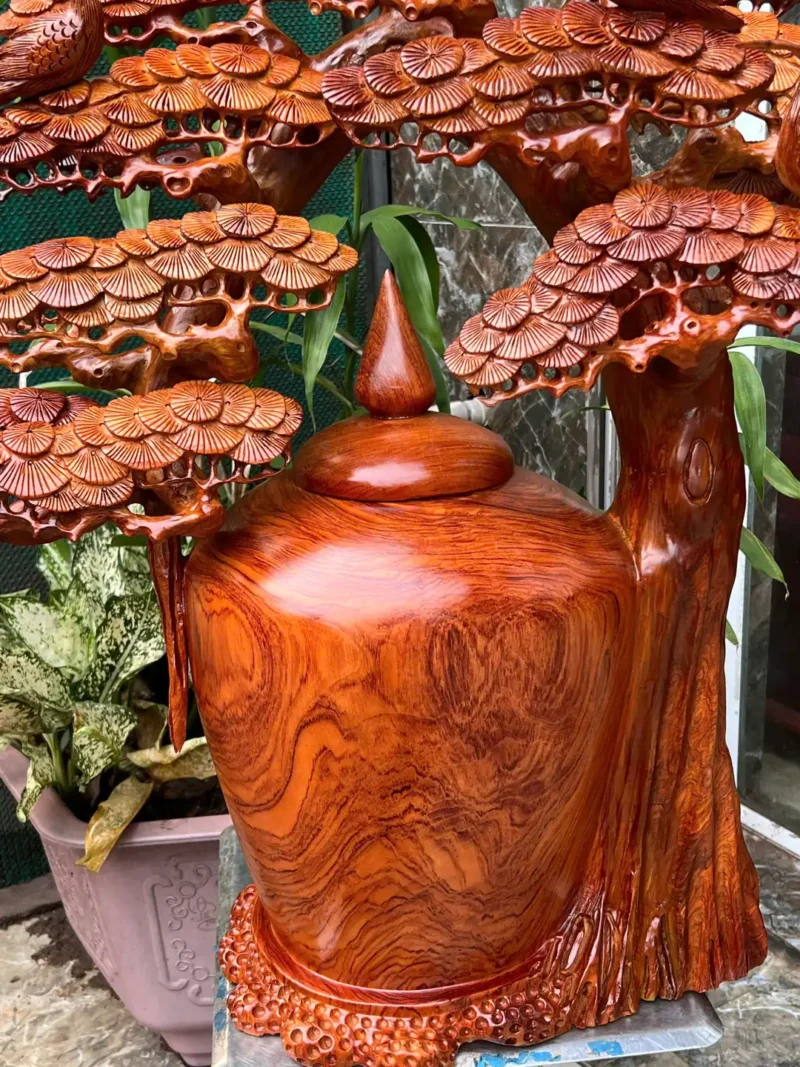 binh-tung-hac-G6367-3 Bình Tùng Hạc Bon Sai Gỗ Hương Ta Gia Lai Hàng Kỹ Nét G6367