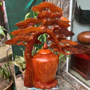 binh-tung-hac-G6367-5 Bình Tùng Hạc Bon Sai Gỗ Hương Ta Gia Lai Hàng Kỹ Nét G6367