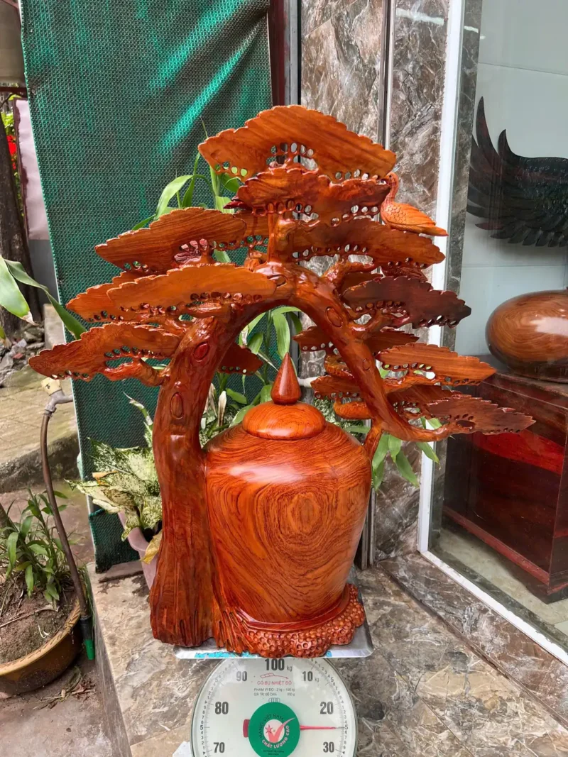 binh-tung-hac-G6367-5 Bình Tùng Hạc Bon Sai Gỗ Hương Ta Gia Lai Hàng Kỹ Nét G6367
